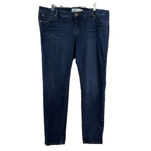 Torrid‎ Women's Plus Sz 18R Blue Dark Wash Denim Skinny Jeans Cotton Blend